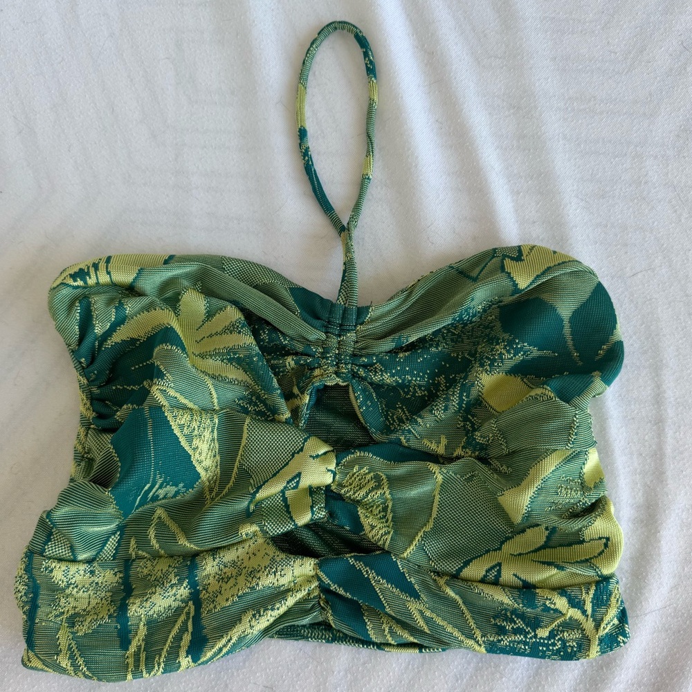 Zara Jacquard Halter Top